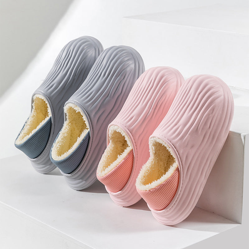 Fashion Thickened Winter Slippers Women's Indoor Outdoor Shoes Home Warm Plush Confinement Shoes