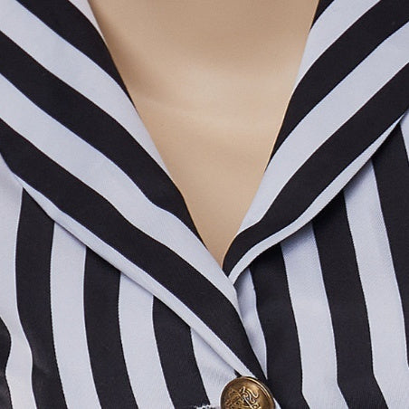 Womens Steampunk Outfit Striped Vest Jacket Top