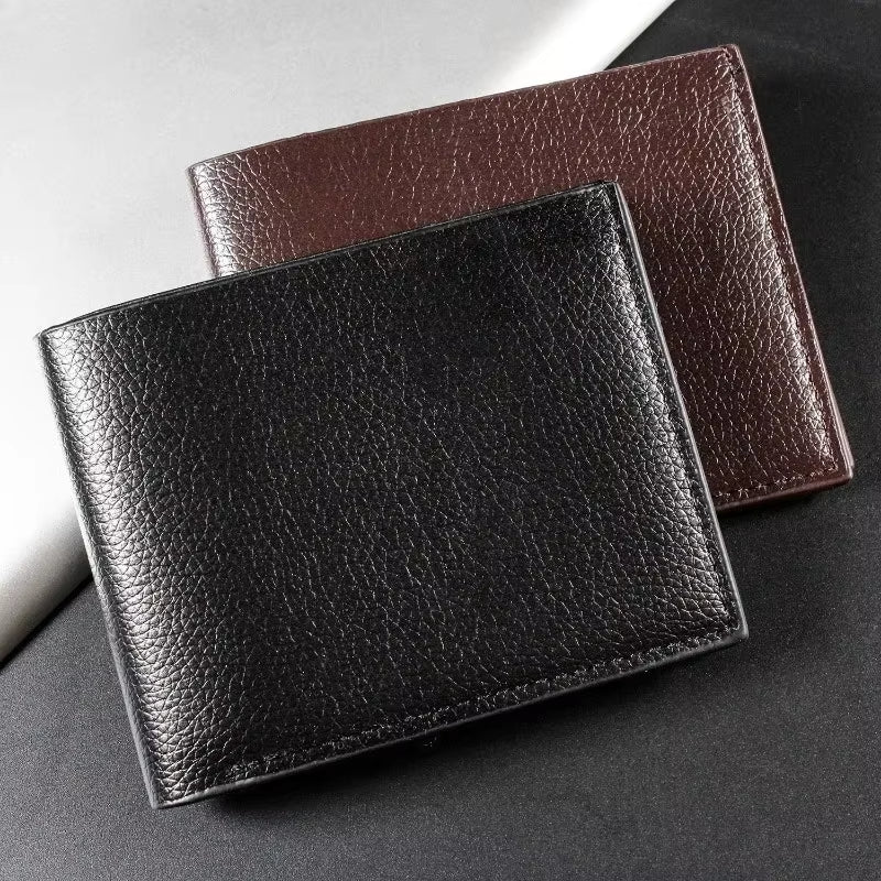 Men'S Wallet Genuine Leather Men Wallets Premium Product Real Cowhide Wallets for Man Short Black Walet Portefeuille Homme