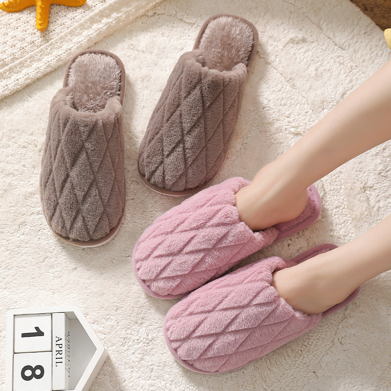 Men's Warm And Waterproof Plush Confinement Slippers