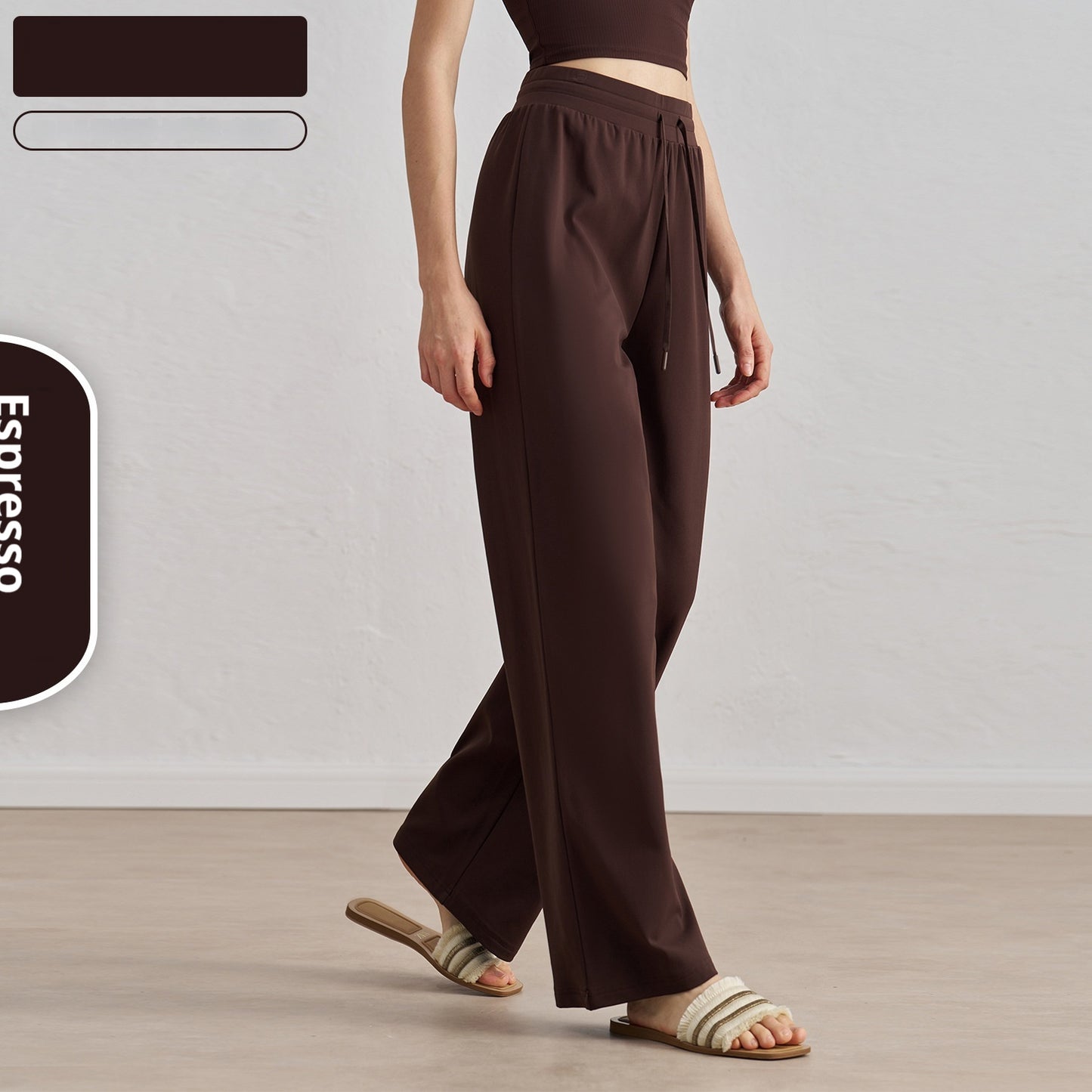 Thickened Wide Leg Straight Slimming All-matching Warm Casual Pants