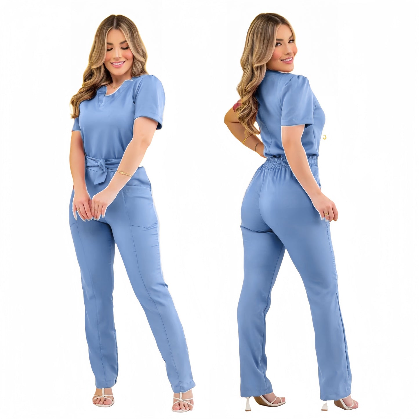 Womens Surgical Isolation Beauty Salon Work Pants