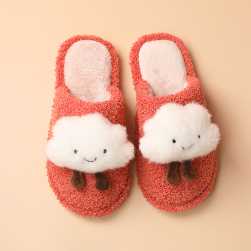 Women's Cute Fashion Clouds Non Slip Cotton Slippers