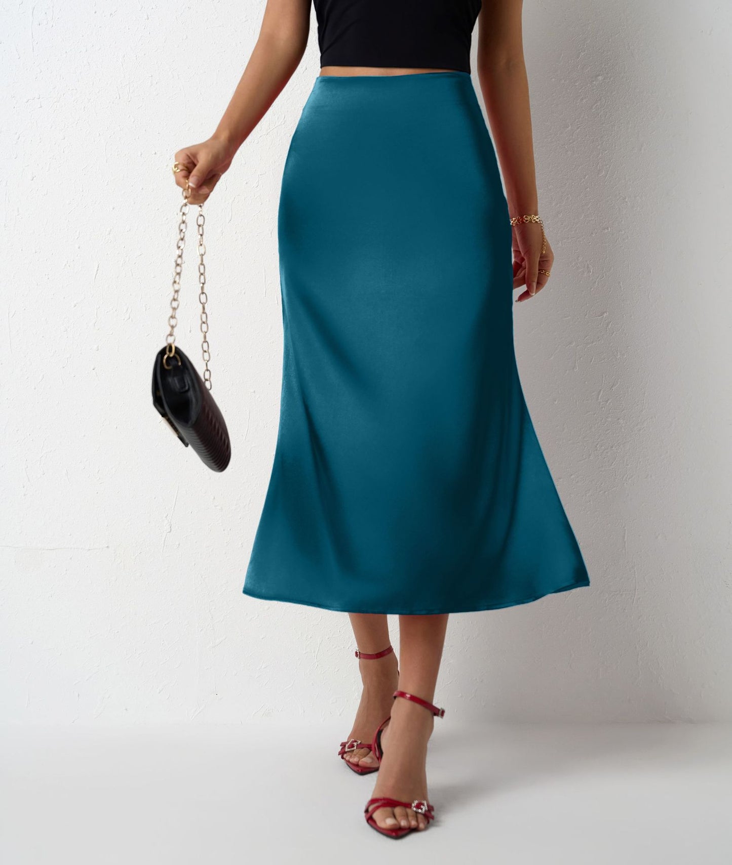 Satin Women's Fishtail Satin Skirt