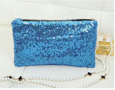 New Women's Sequins Fashion All-match Leopard Print Bag