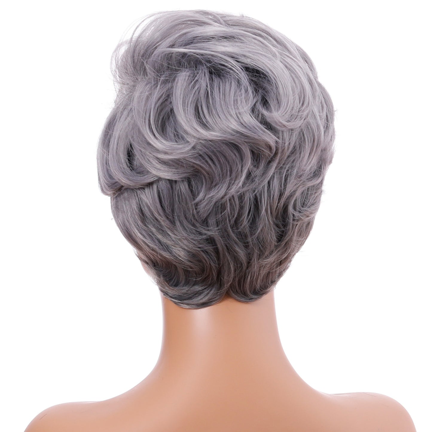 Fashionable Chemical Fiber Women's Mixed Color Short Curly Hair