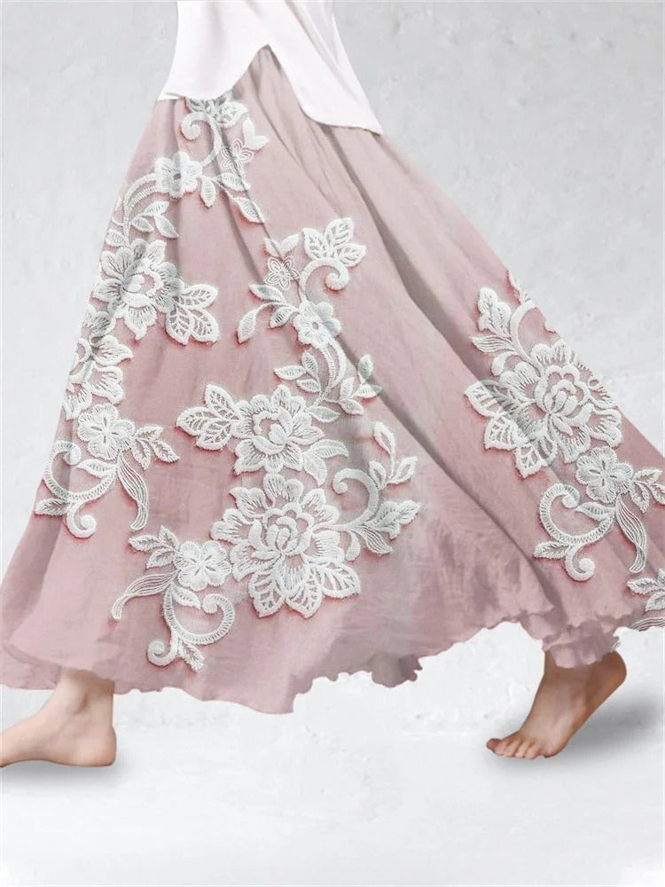 SpringSummer Fashion New Arrival Womens Big-Flared 3D Printed Skirt