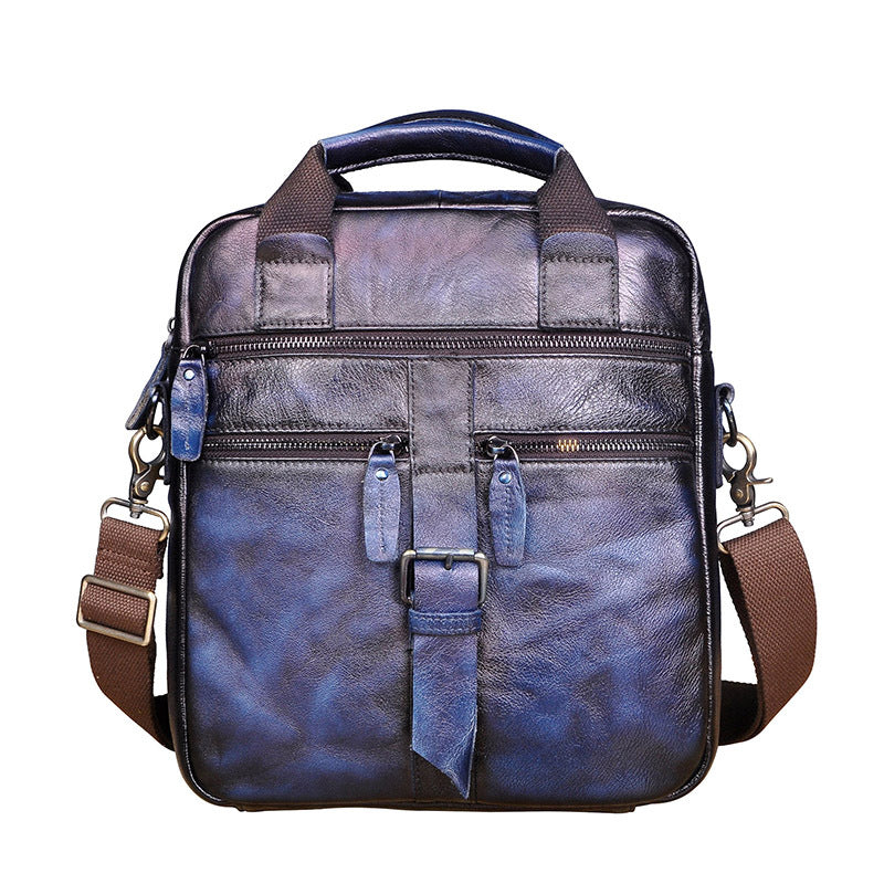 Leather Retro Men's 10-inch Tablet Shoulder Bag Diagonal Bag