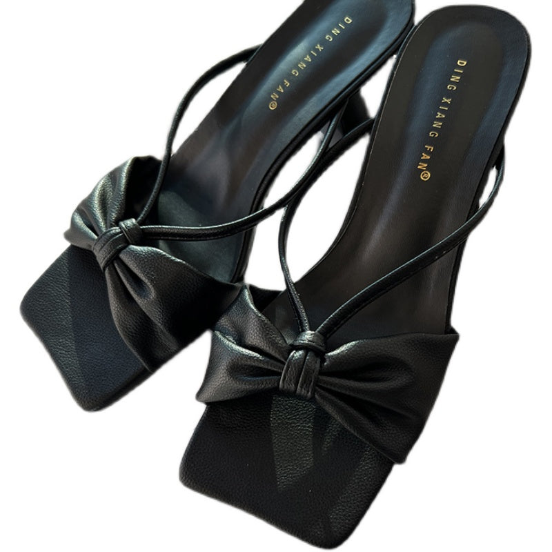 Women's Low Heel Sandals With Niche Temperament Outer Wear Slippers