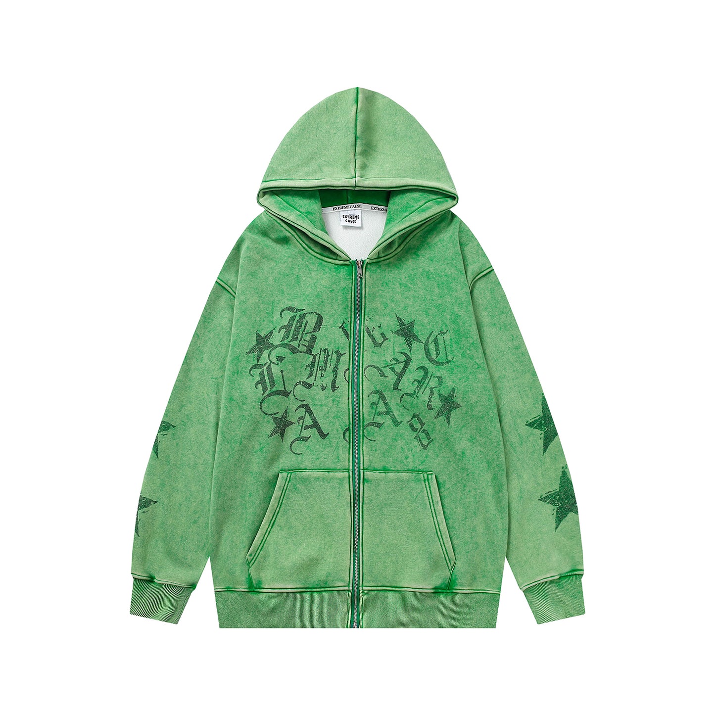 Old Washed Cardigan Hooded Sweater For Men And Women