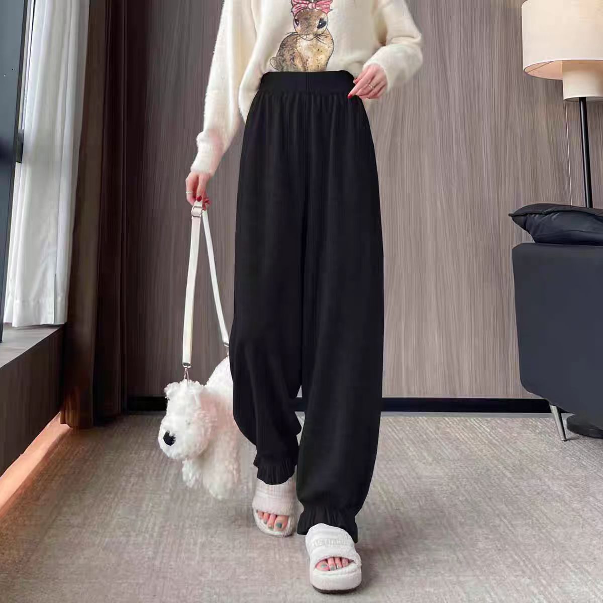 Knitted Harem Pants Women's Spring And Autumn Korean Style