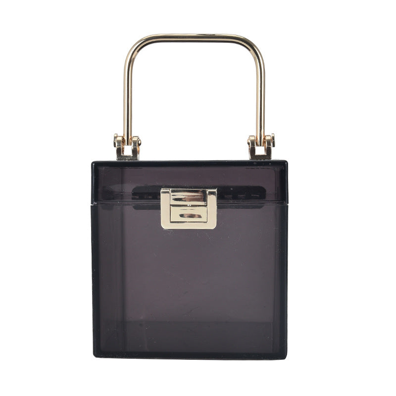 Transparent Box Personality Creative Ins Net Red Wild Chain Messenger Jelly Bag
