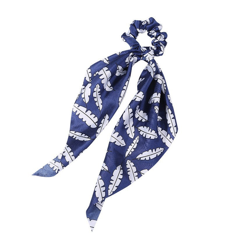 Fashion Long Streamer Printed Fabric Tie Hair Accessory For Ponytail Tie-up Hair Top Cuft