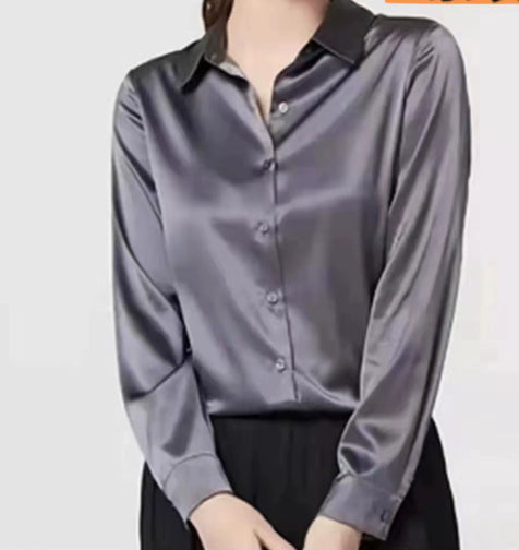 Elegant Long-sleeve Womens Blouse With A Refined