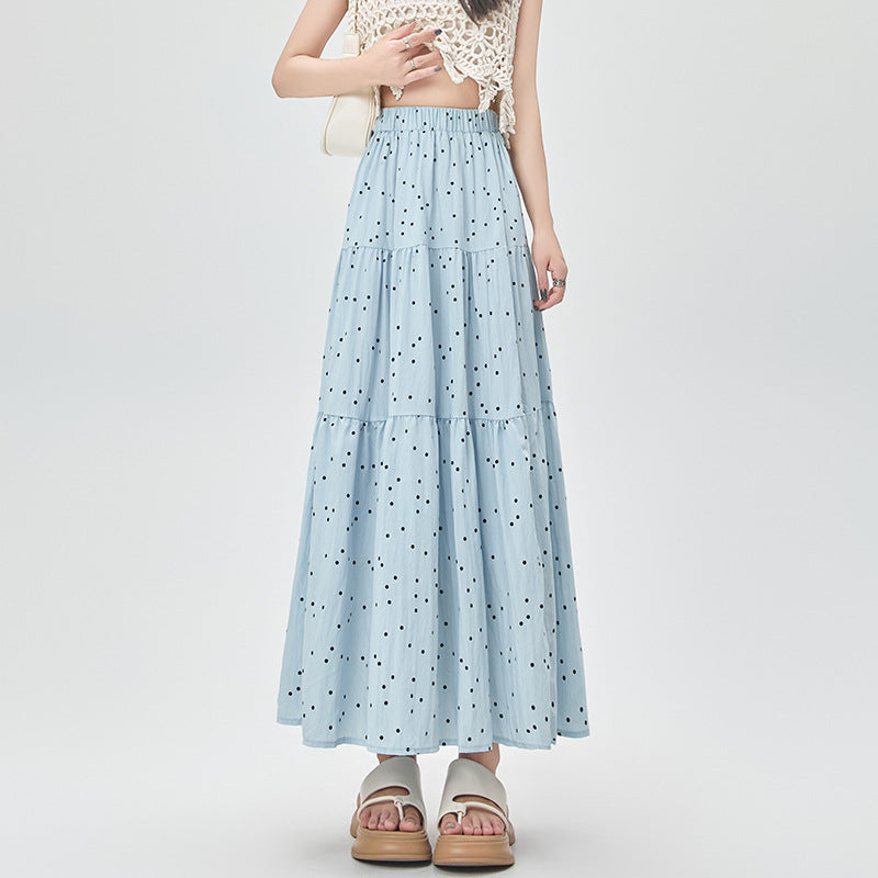 Polka Dot Stitching Skirt Women's Summer