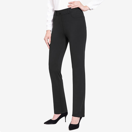 Solid-color Stretch High-waist Slim-fit Yoga Pants