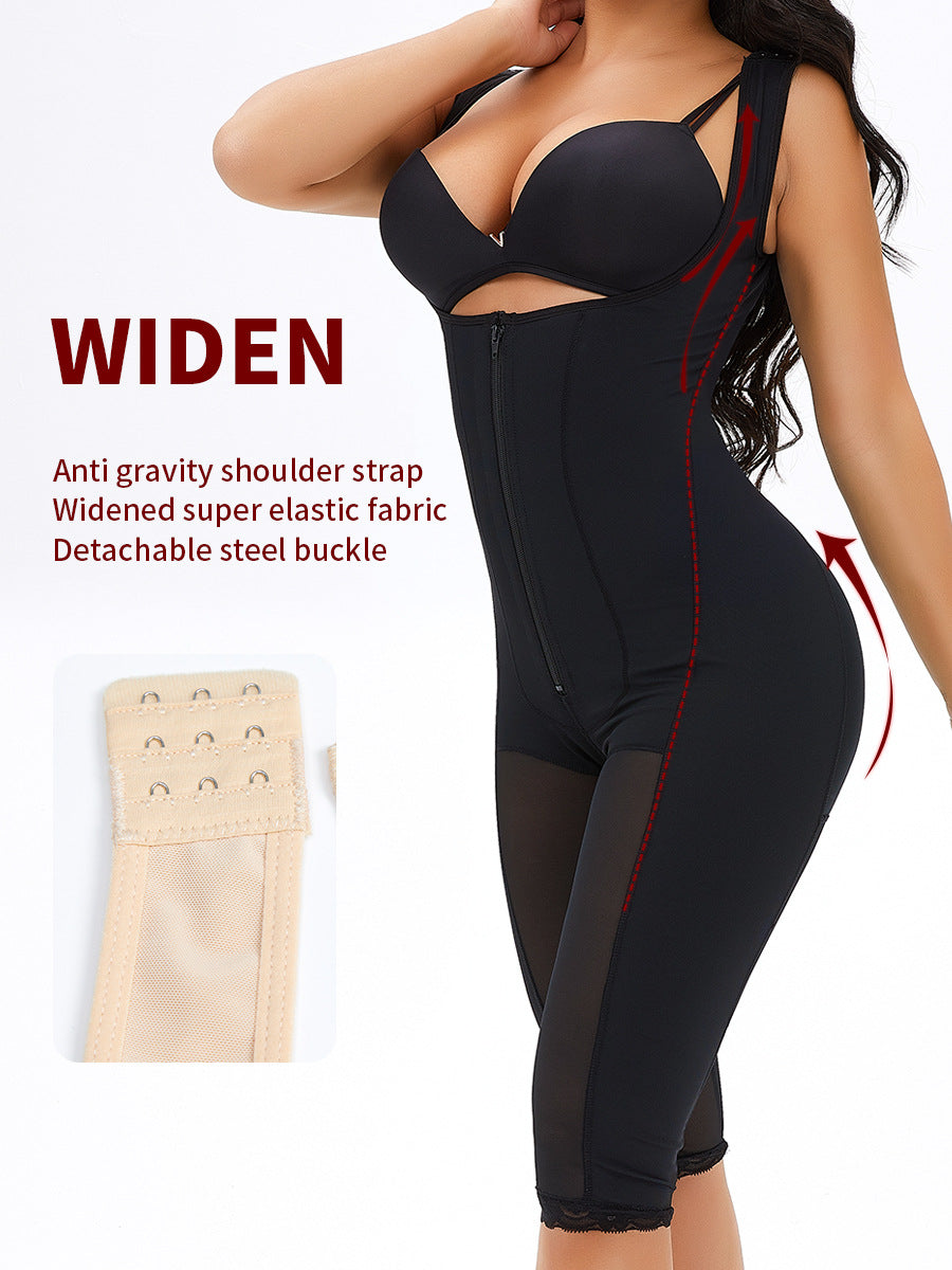 Large Size One Piece High Waist Zipper Abdominal Waist Hip Raise Pants