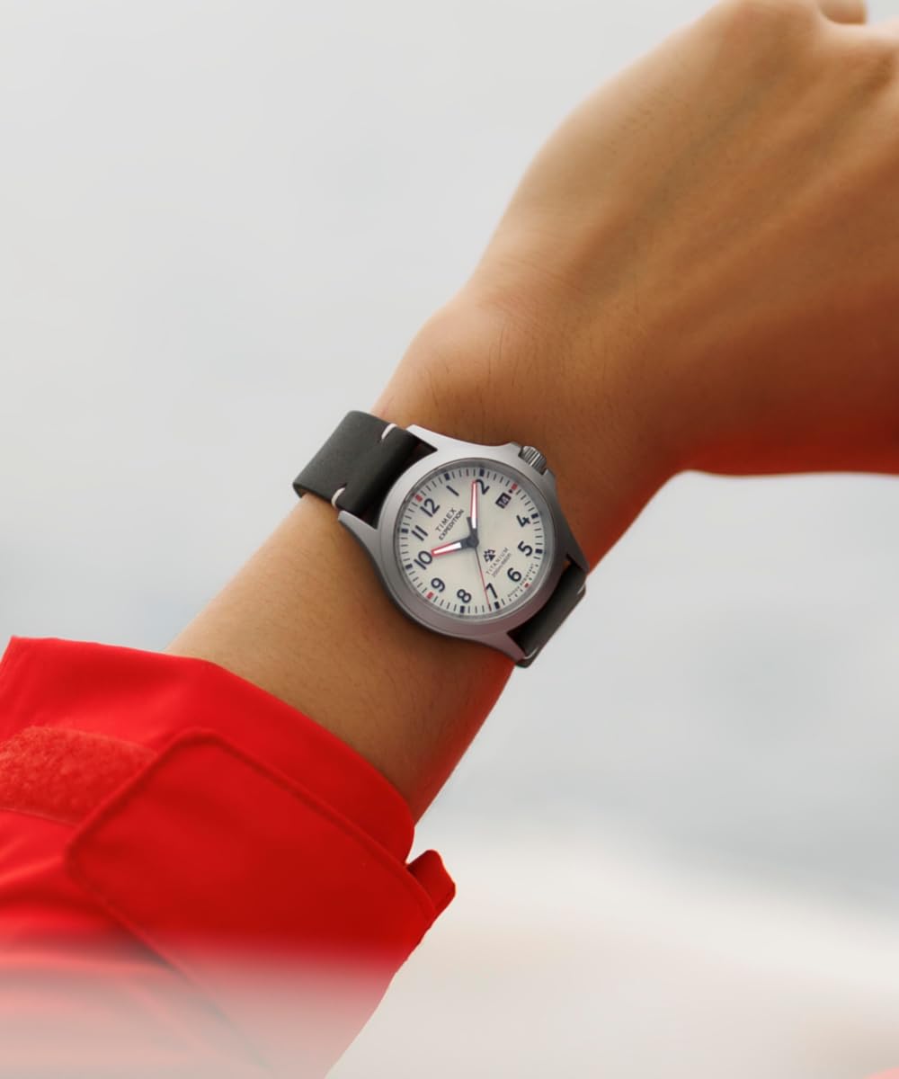 Timex Män analog kvarts armbandsur Expedition North Field Post, svart, Rem