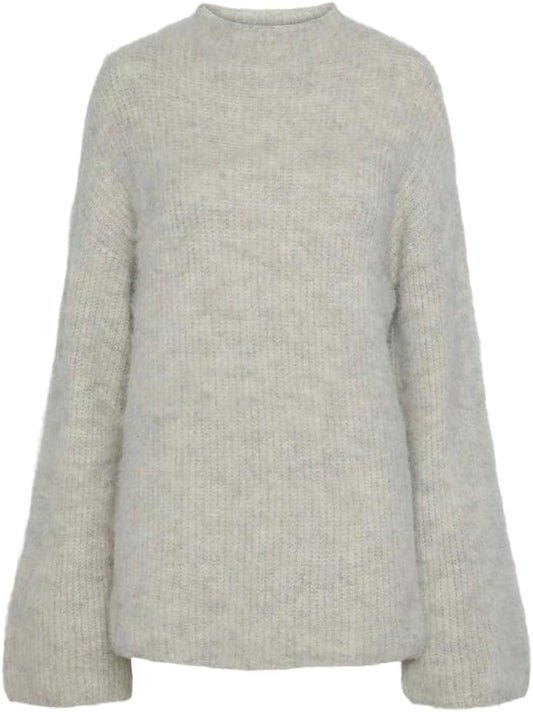 PIECES dam Pcmala Ls Highneck Knit Noos Bc Stickad tröja