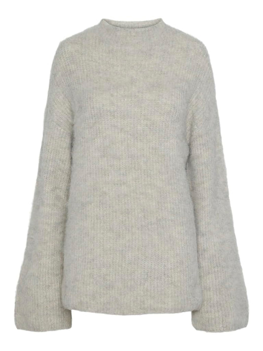 PIECES dam Pcmala Ls Highneck Knit Noos Bc Stickad tröja