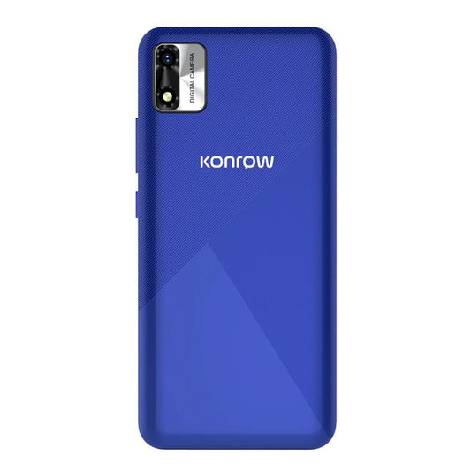 Konrow – Star 55 MAX – 4G smartphone med Dual SIM – display 5,45 tum QHD, 16 GB minne, 2 GB RAM, Bluetooth 4.0, WiFi, GPS, batteri 3 000 mAh, 2 kameror med 8 och 5 Mpx – Android 12 (Go Edition) – blå