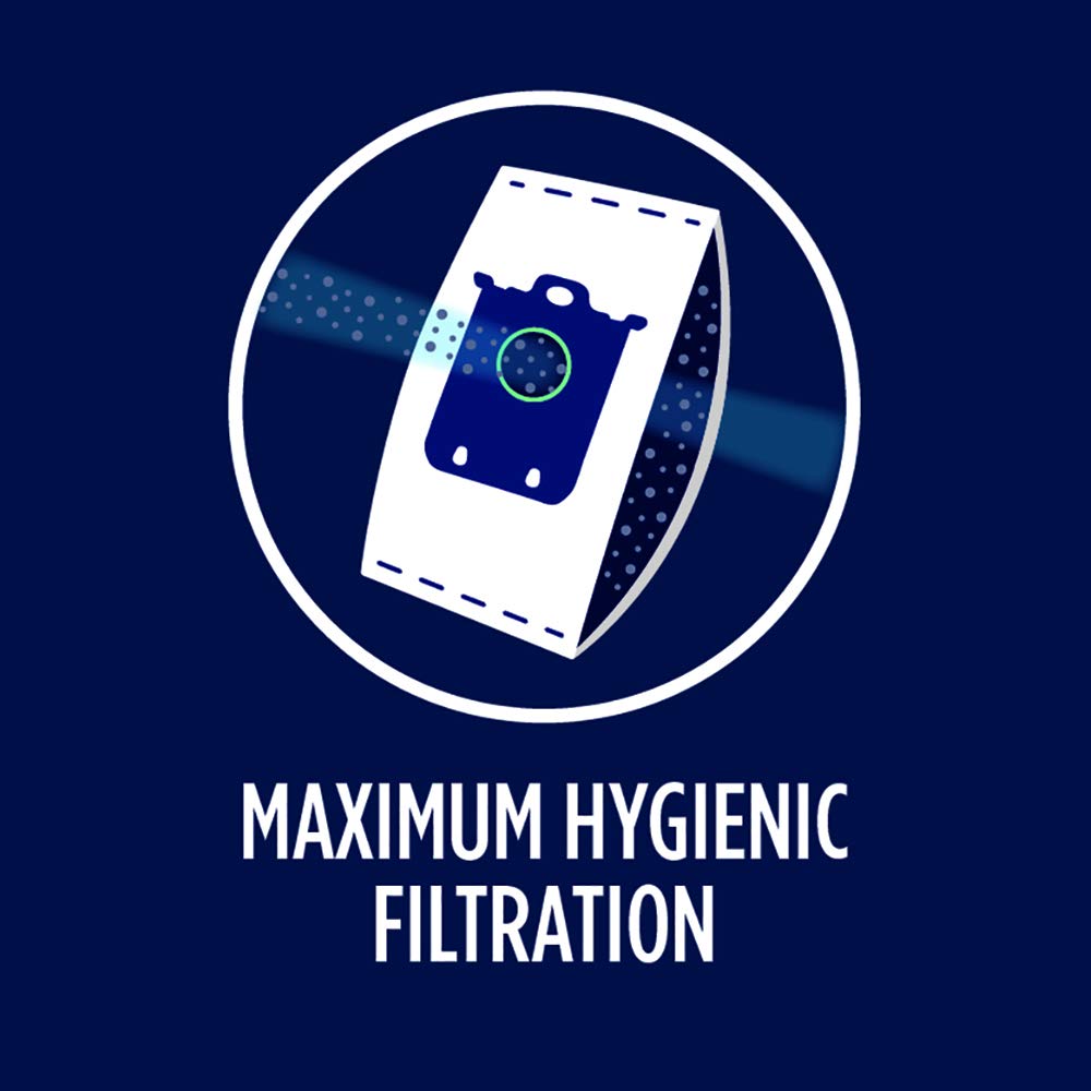 Electrolux E201S Dammsugarpåsar S-bag Classic Long Performance, 4 påsar, Optimerar luftflödet med påsens tåliga syntetmaterial, Lämplig för många typer av dammsugare