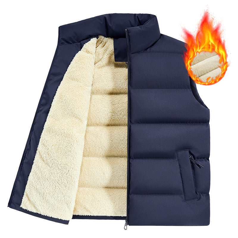 Lammeuldsvest til mænd efterår og vinter