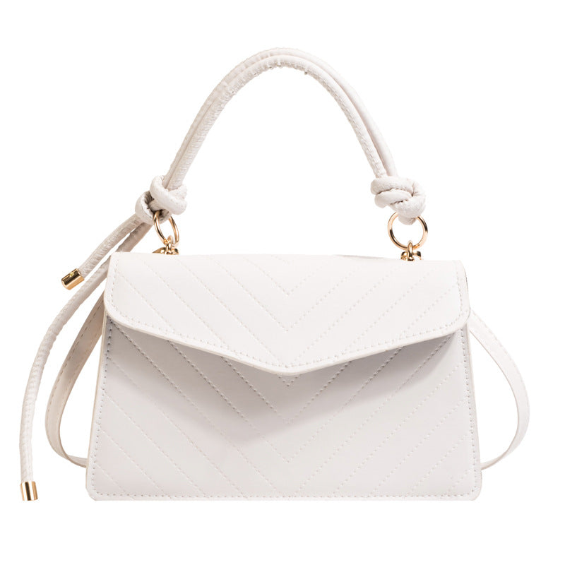 Versatile Triangle Cover Striped Small Square Bag