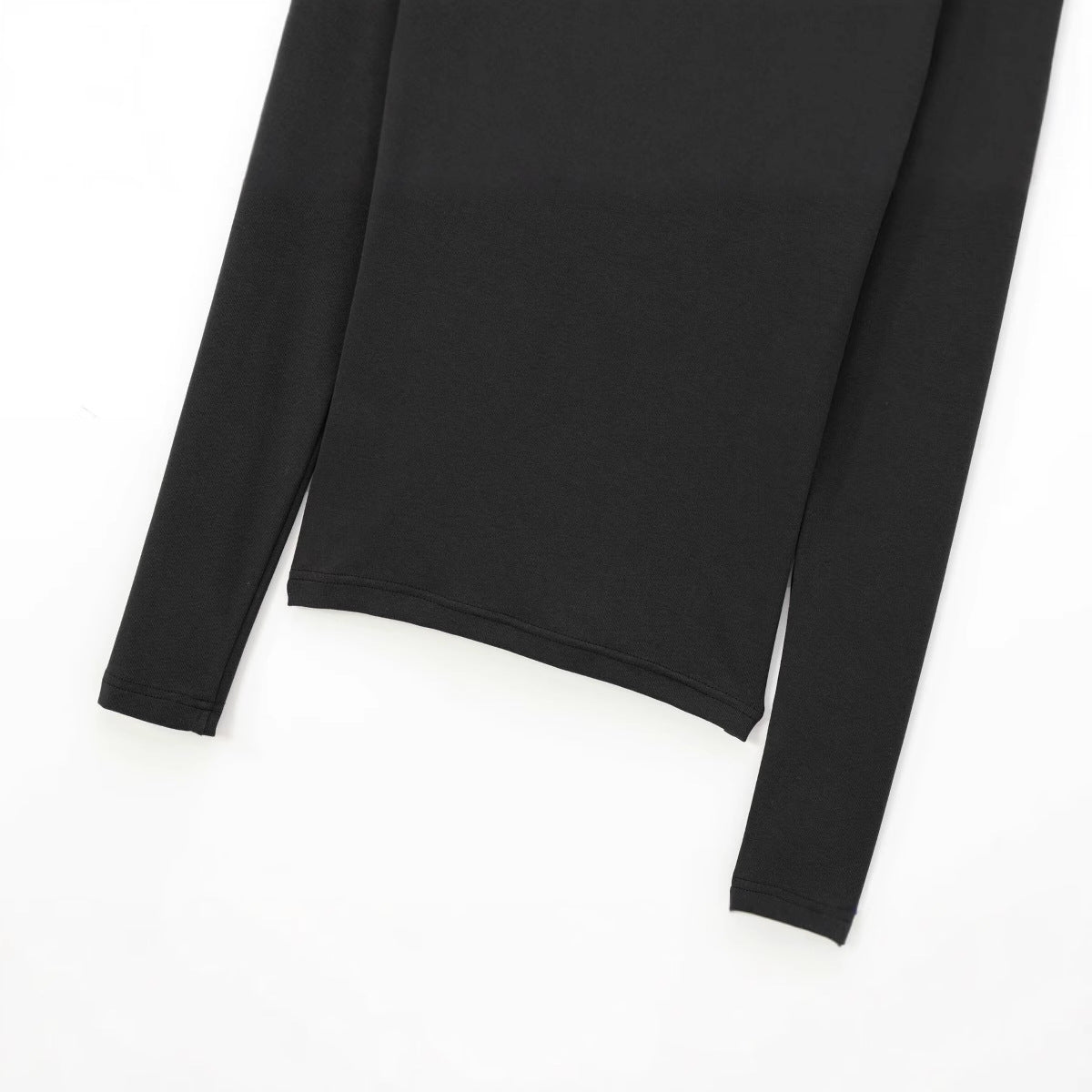Nye efterårsdametøj mode alsidig simpel rullekrave T-shirt