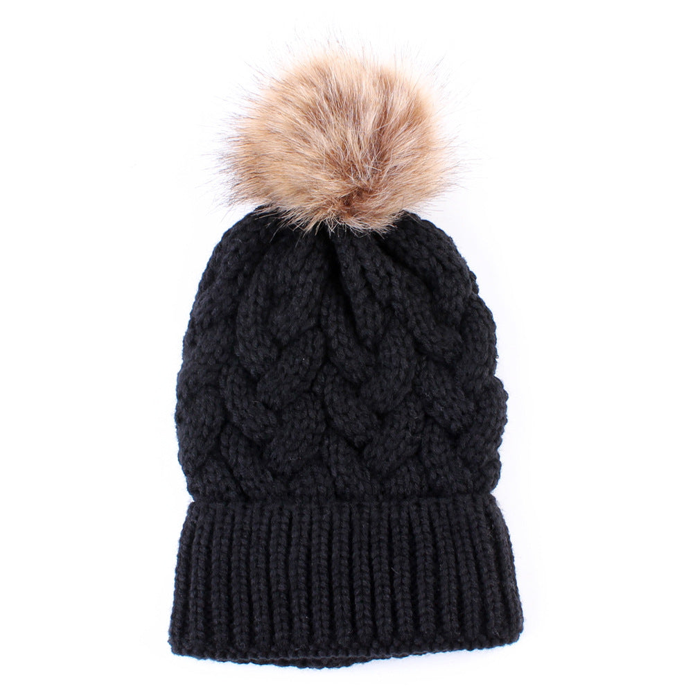 Fashionable Ladies Knit Pullover Warm Woolen Hat