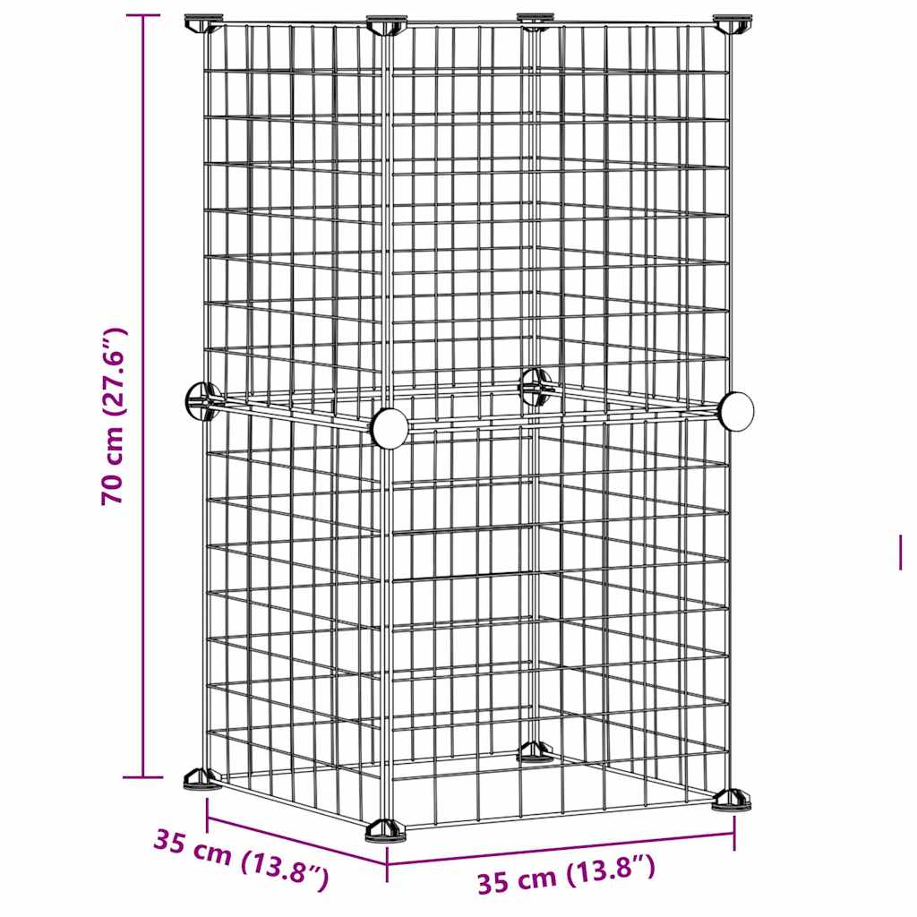 8-piece pet cage set with door