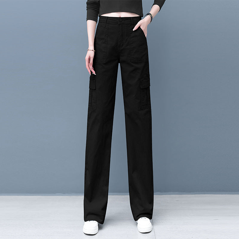 Women's High-waisted Straight Overalls