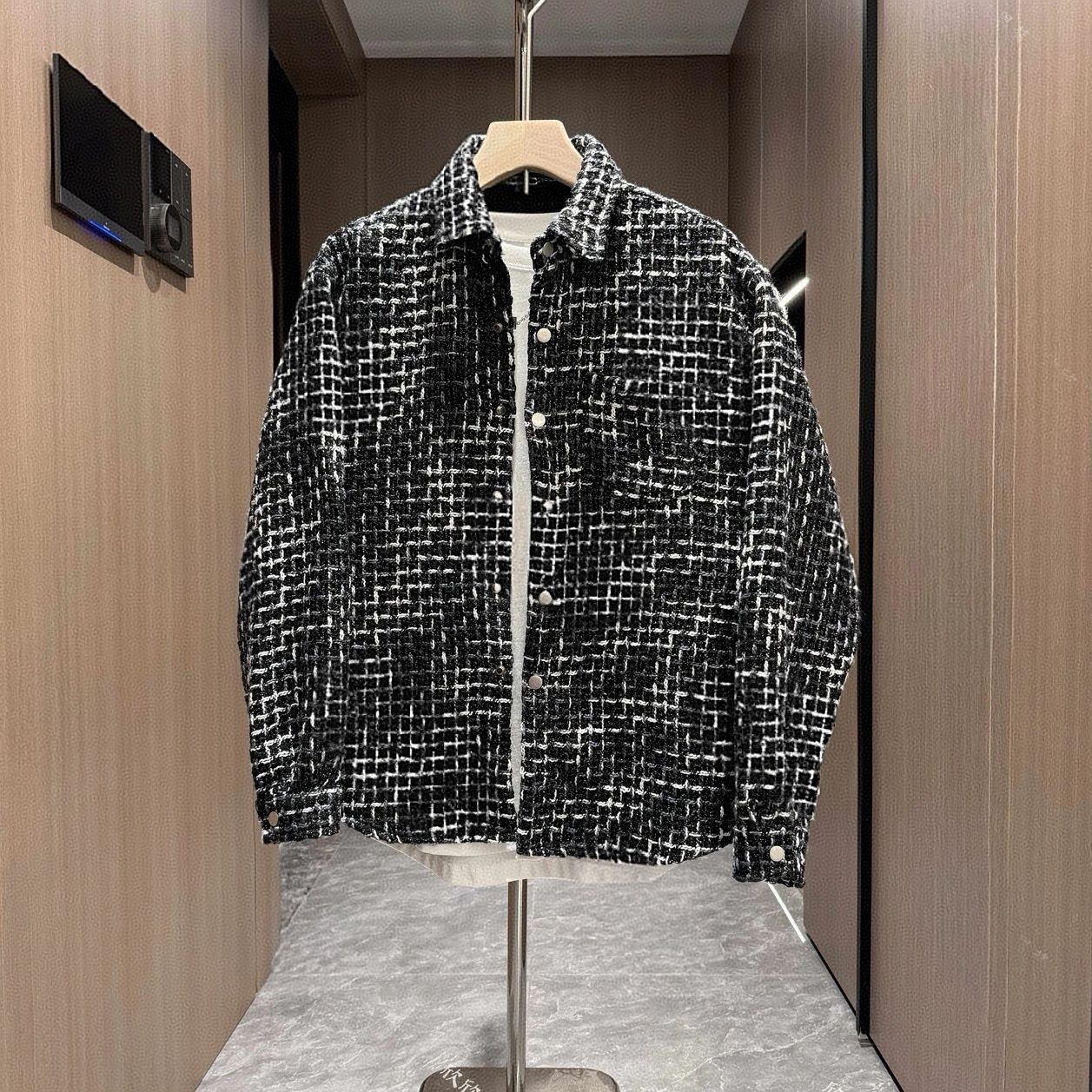Male Loose Fit Versatile Retro Chunky-knit Jacket
