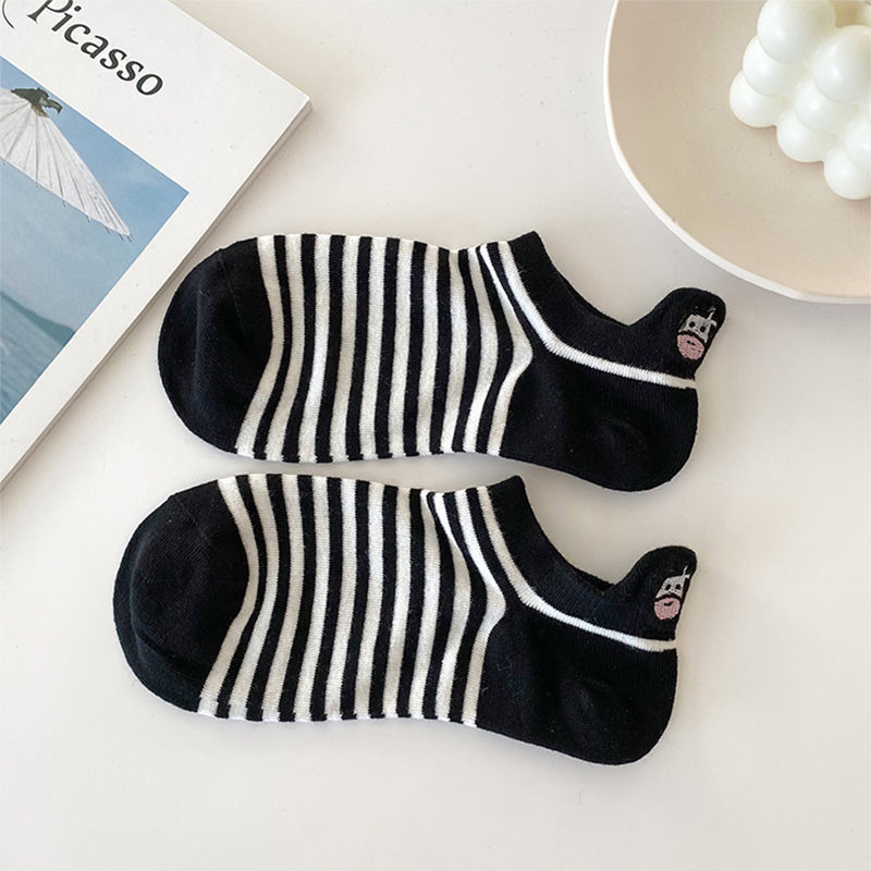 Women's Cartoon Cow Socks Invisible