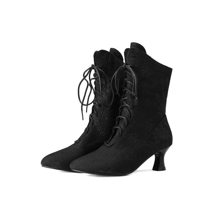 Autumn And Winter Kitten Heels With Pointed Fashion Boots