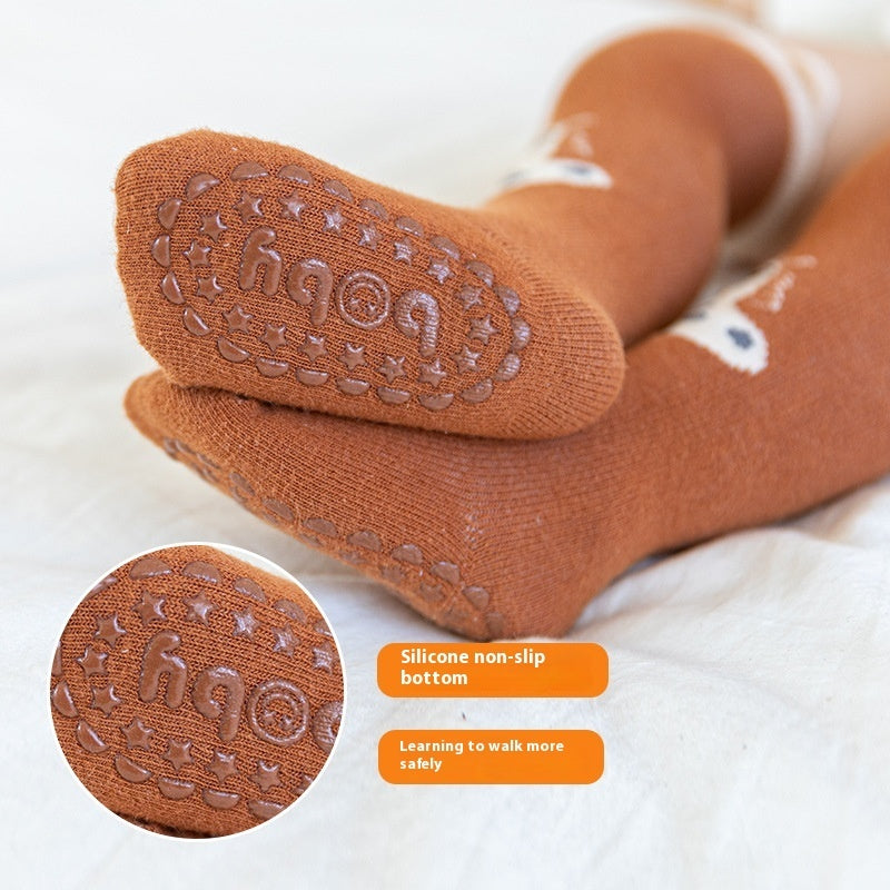 Baby Animal Stereo Ears Glue Dispensing Non-slip Stockings