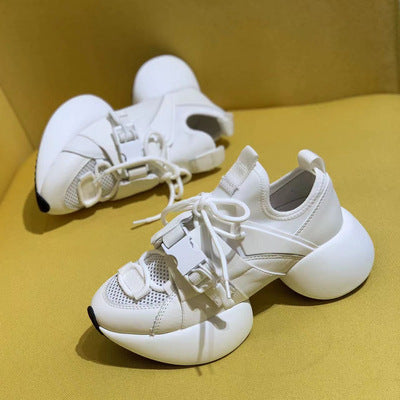 Thick Soled Daddy Shoes Women's Breathable Mesh Surface