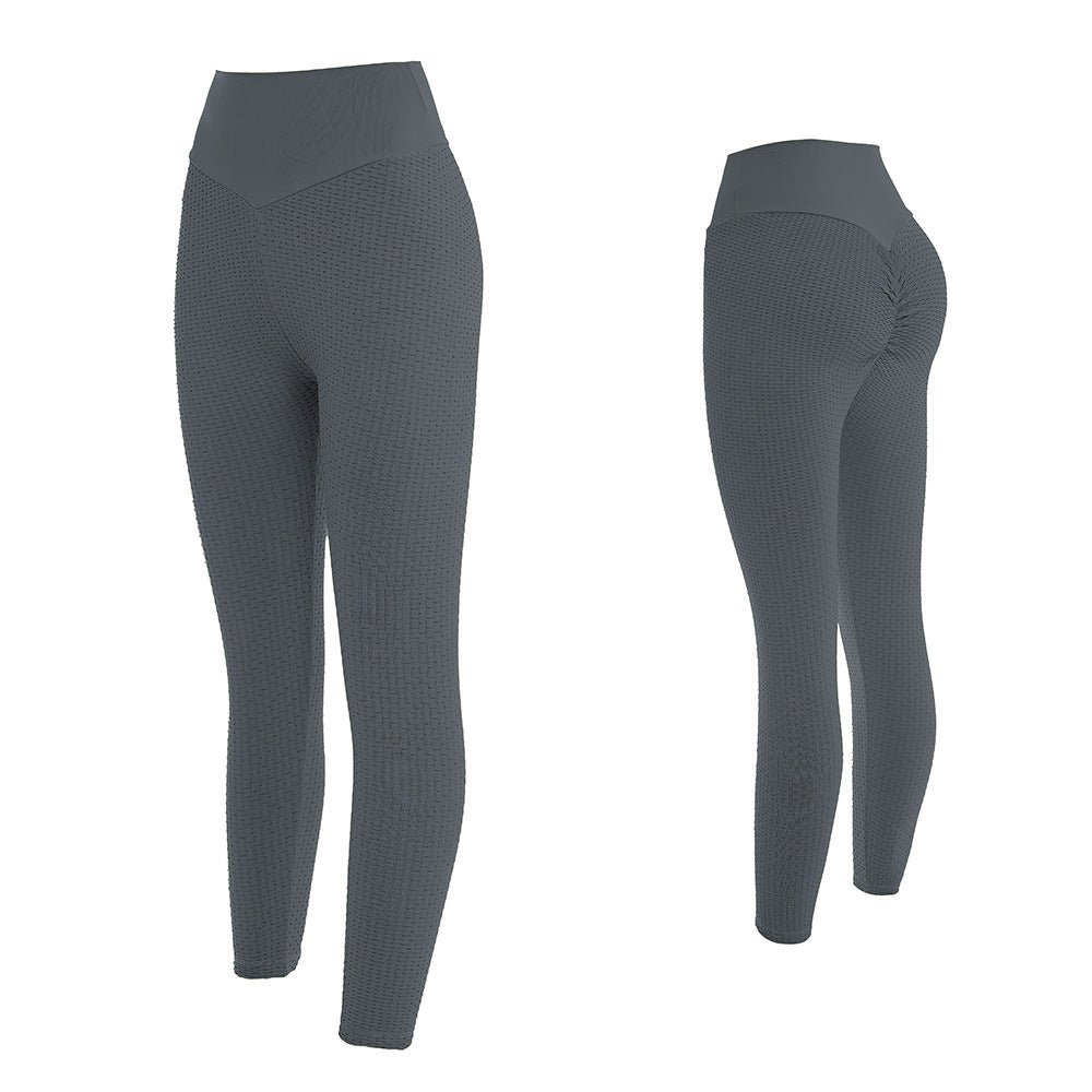 Women's Fashion Simple Solid Color High-waisted Yoga Pants