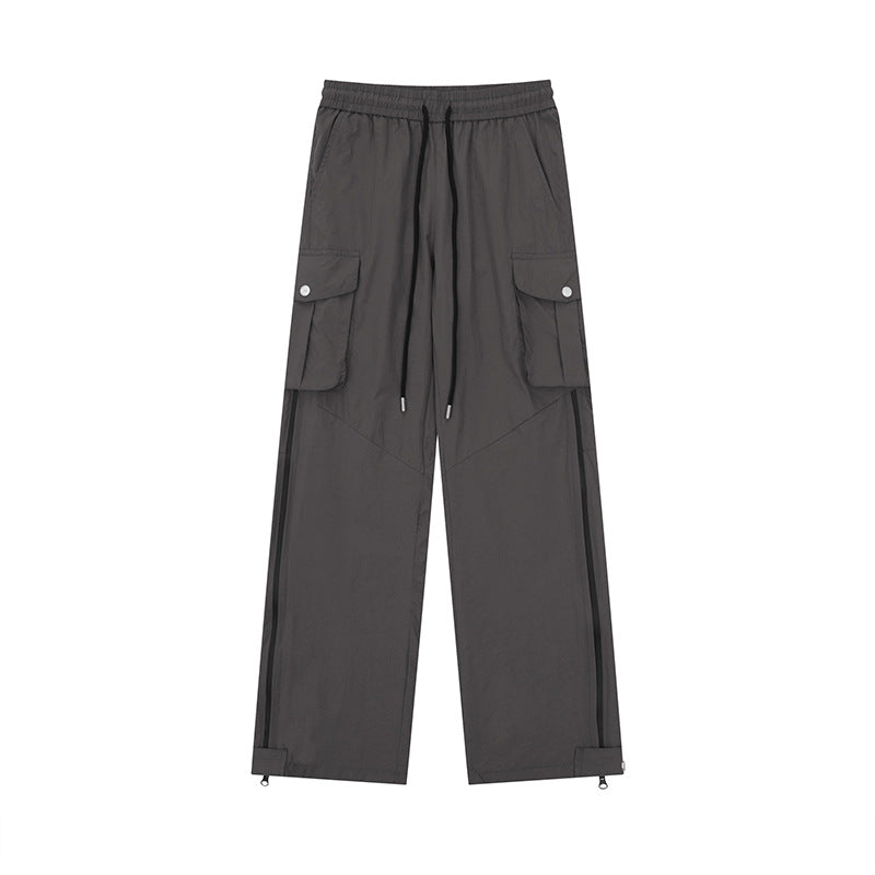 Zipper Edge Strip Sports Overalls Women's High Waist