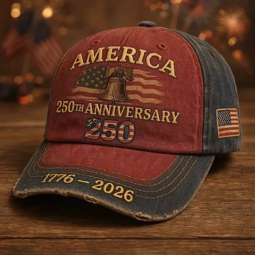 Washed, Versatile, Sun-protective Embroidered Baseball Cap