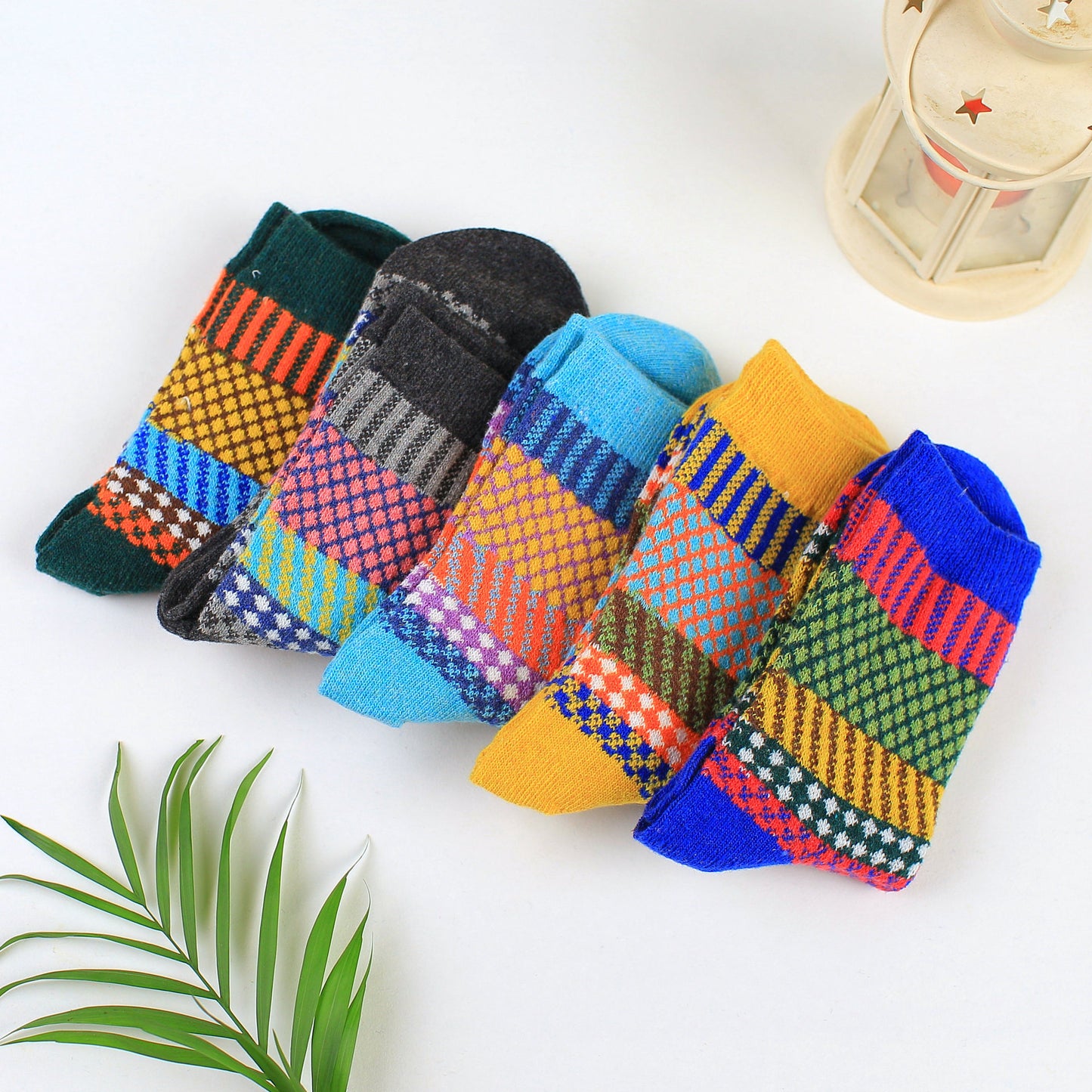 Women's Cross Ethnic Rabbit Wool Socks