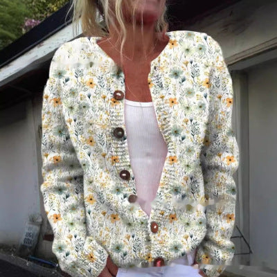Women's Fashionable Knitted Cardigan Sweater