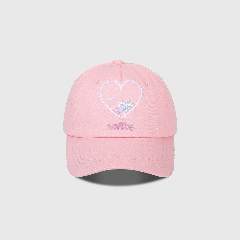 Simple And Stylish Personality Heart-shaped Floral Baseball Hat