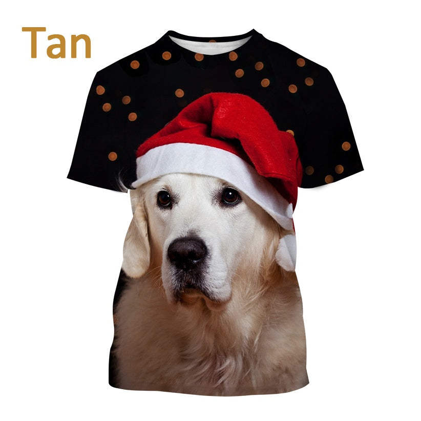 Mænds og kvinders afslappede Golden Retriever 3D-print T-shirt Mode kortærmet