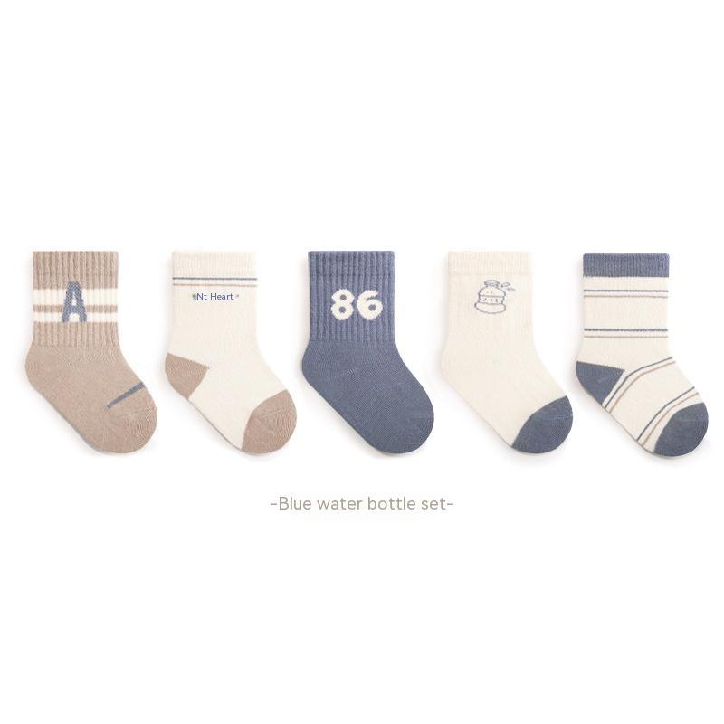 Children's Preppy Style Striped Cotton Socks