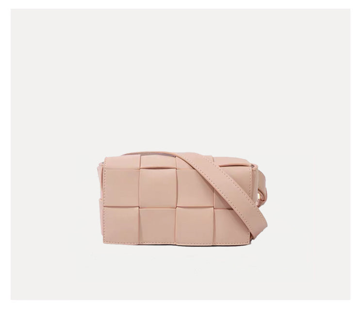 New Style Chest Bag, Leather Woven Small Square Bag