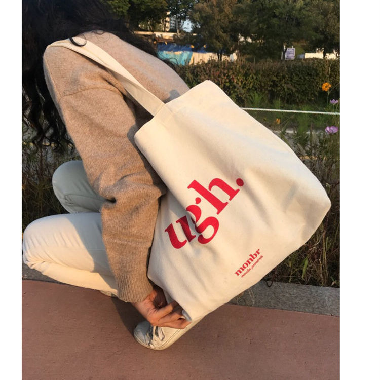 New Ins Single Shoulder Canvas Bag Lazy Windbag Bag Canvas Bag Female Messenger