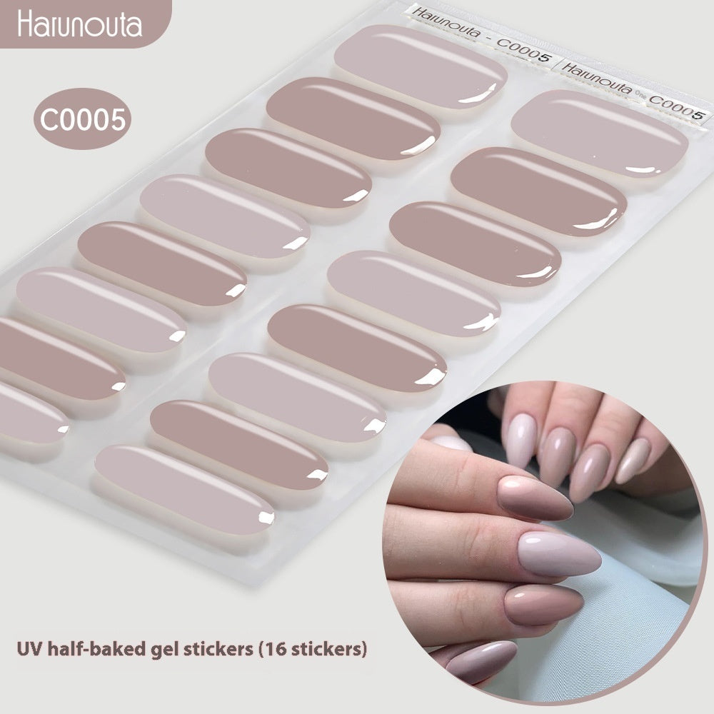 Nail Stickers UV Gel Nail Sticker Semi-curing