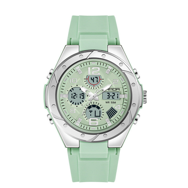 Men's Dual Display Waterproof Luminous Couple Sports Electronic Watch