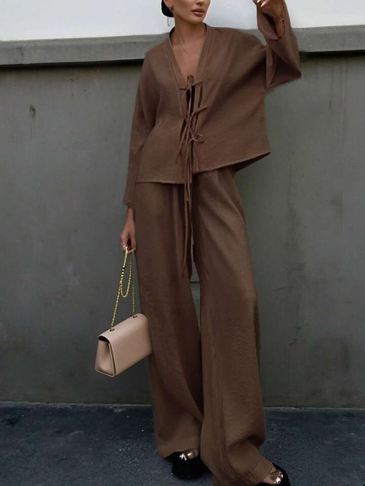 Women's Fashion SpringAutumn New Style High-end Shirt Pants Casual Suit